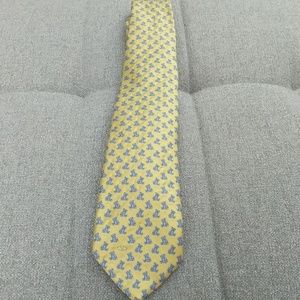 Valentino mens yellow silk teddy bear tie
